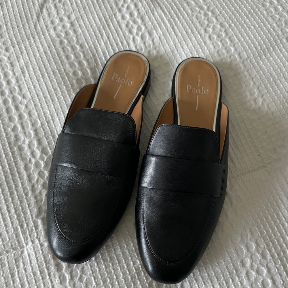 Paolo Women's Black Slip-On Loafers